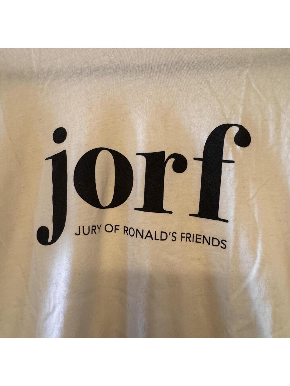 White JORF Jury Duty Show Graphic T-Shirt Size L